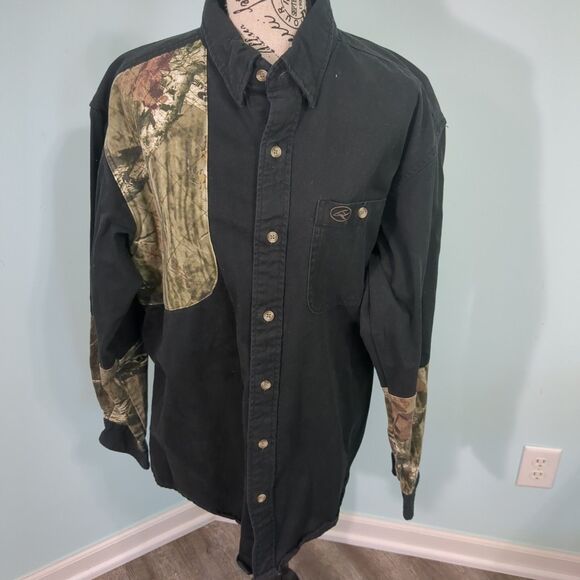 Vintage Redhead Shooting Shirt large Camo Quilted Patch Shoulder Cotton Hunting - Picture 1 of 6